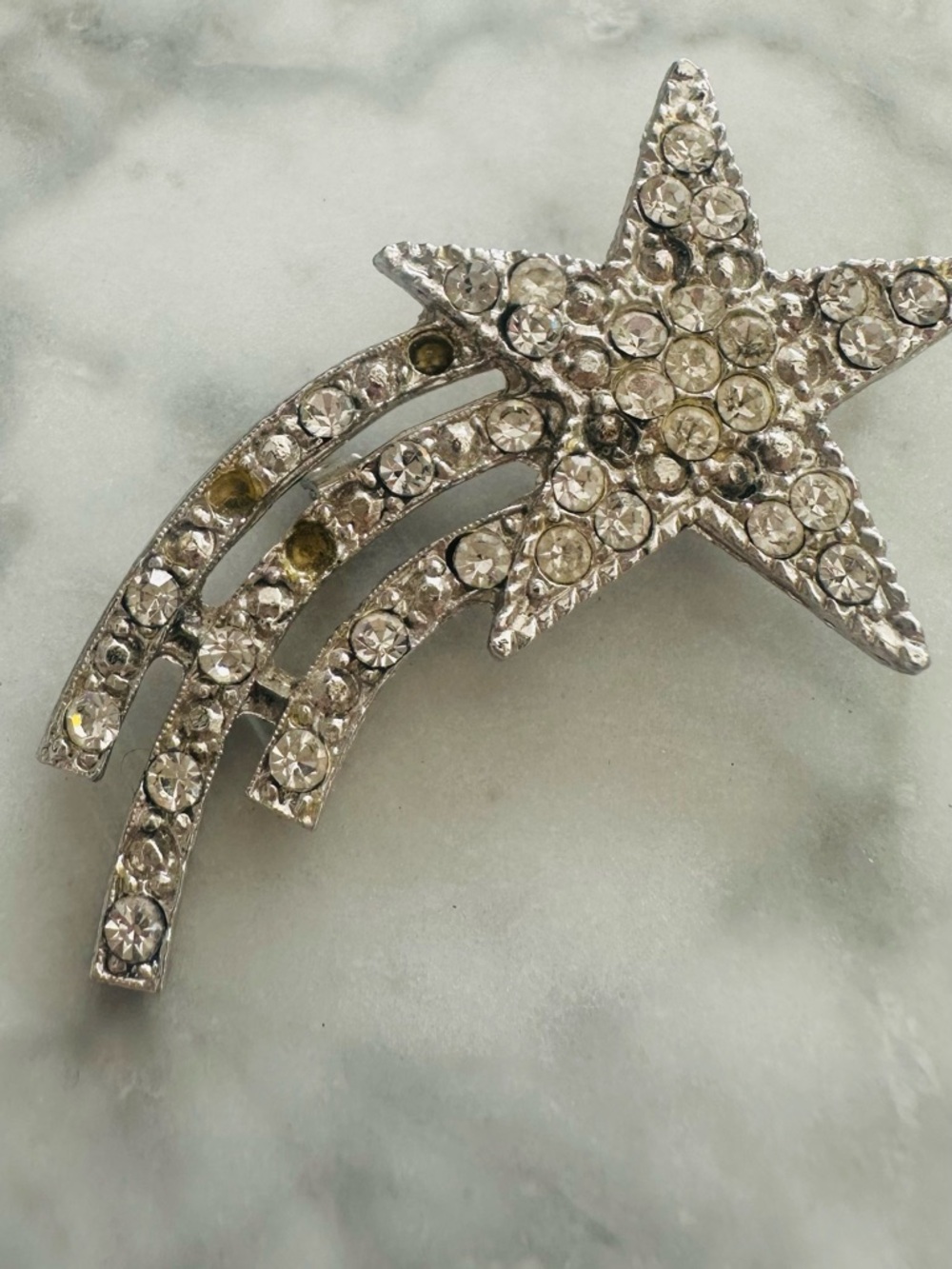 Vintage 80s Shooting Star Brooch